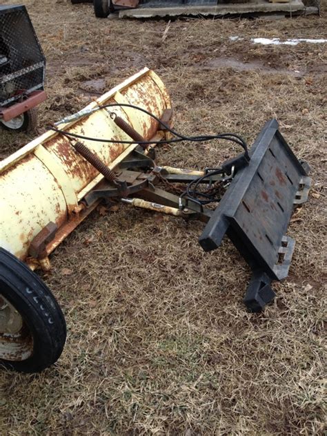 homemade plow for skid steer|skid steer mount snow plow.